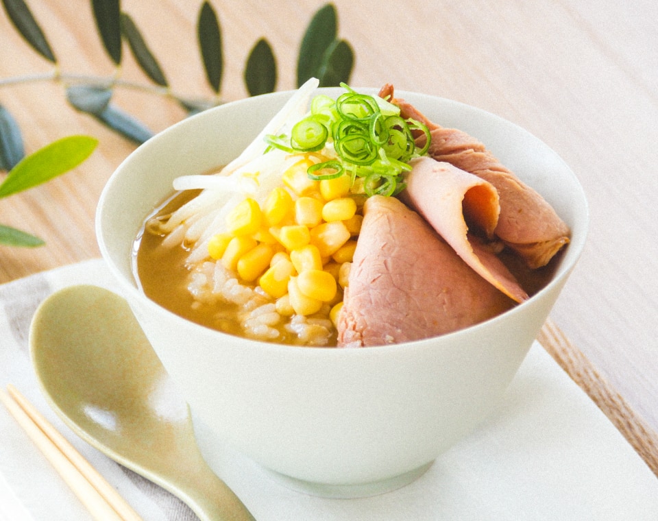 画像:ラーメンスープ茶漬け（味噌バター）