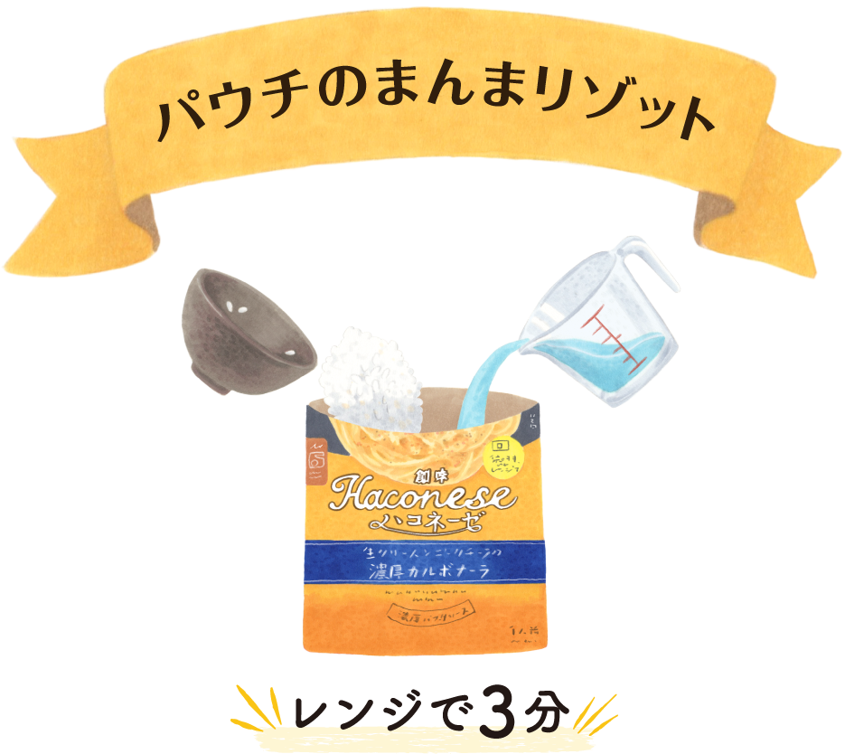 創味ハコネーゼ レンジで3分 パウチのまんまリゾット