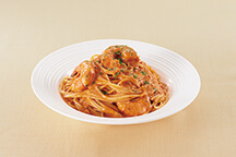 Tomato Cream Shrimp Spaghetti