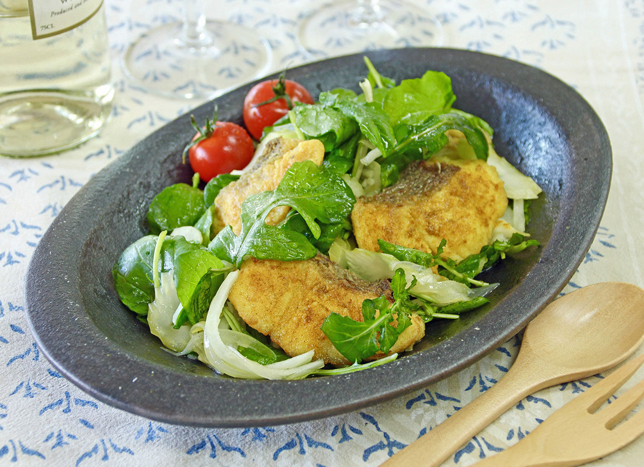 鯛のカレー風味エスカベッシュ