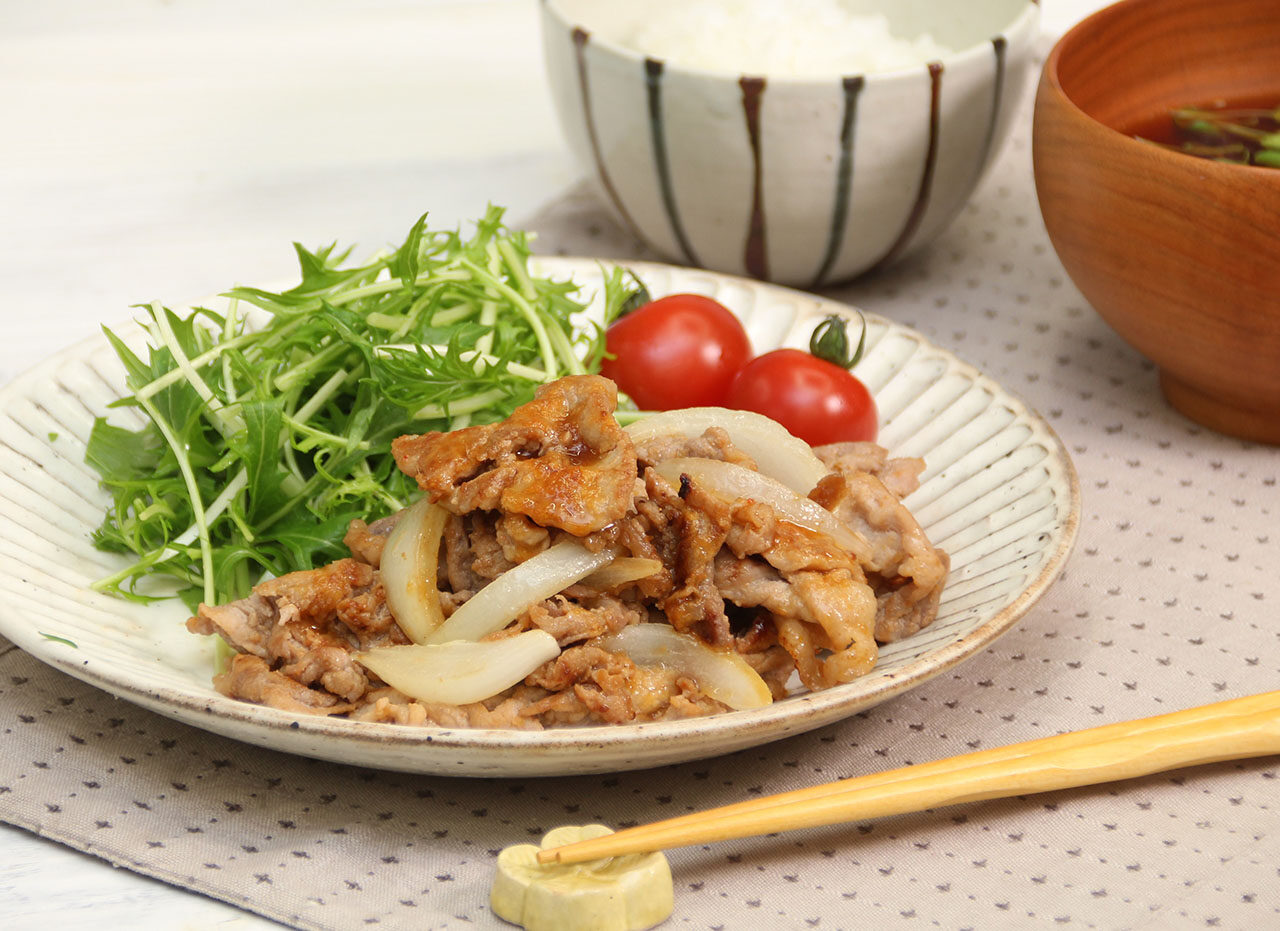 豚の生姜焼き風