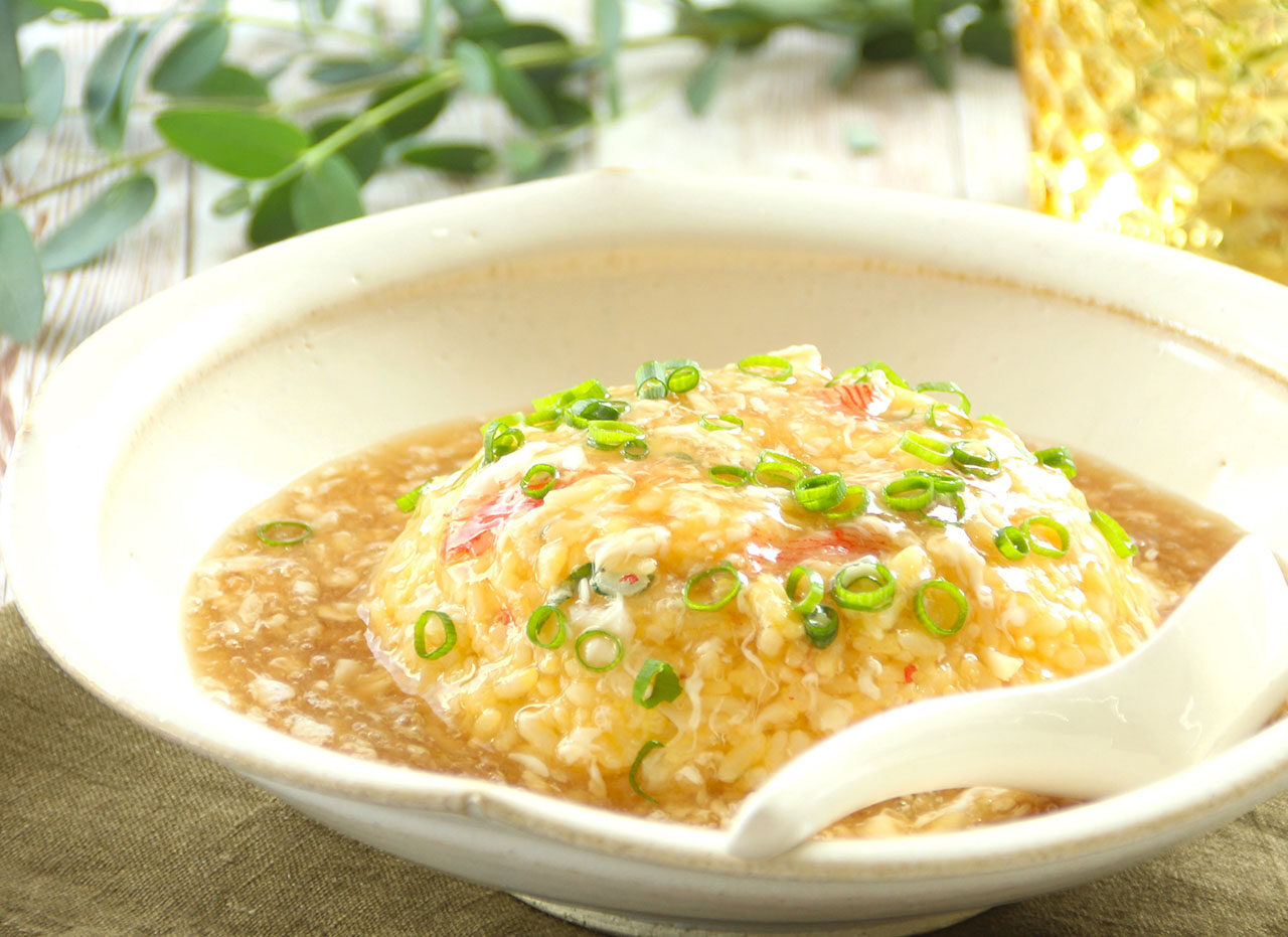 あんかけチャーハン（卵黄と卵白を分けたら素敵なことになった）