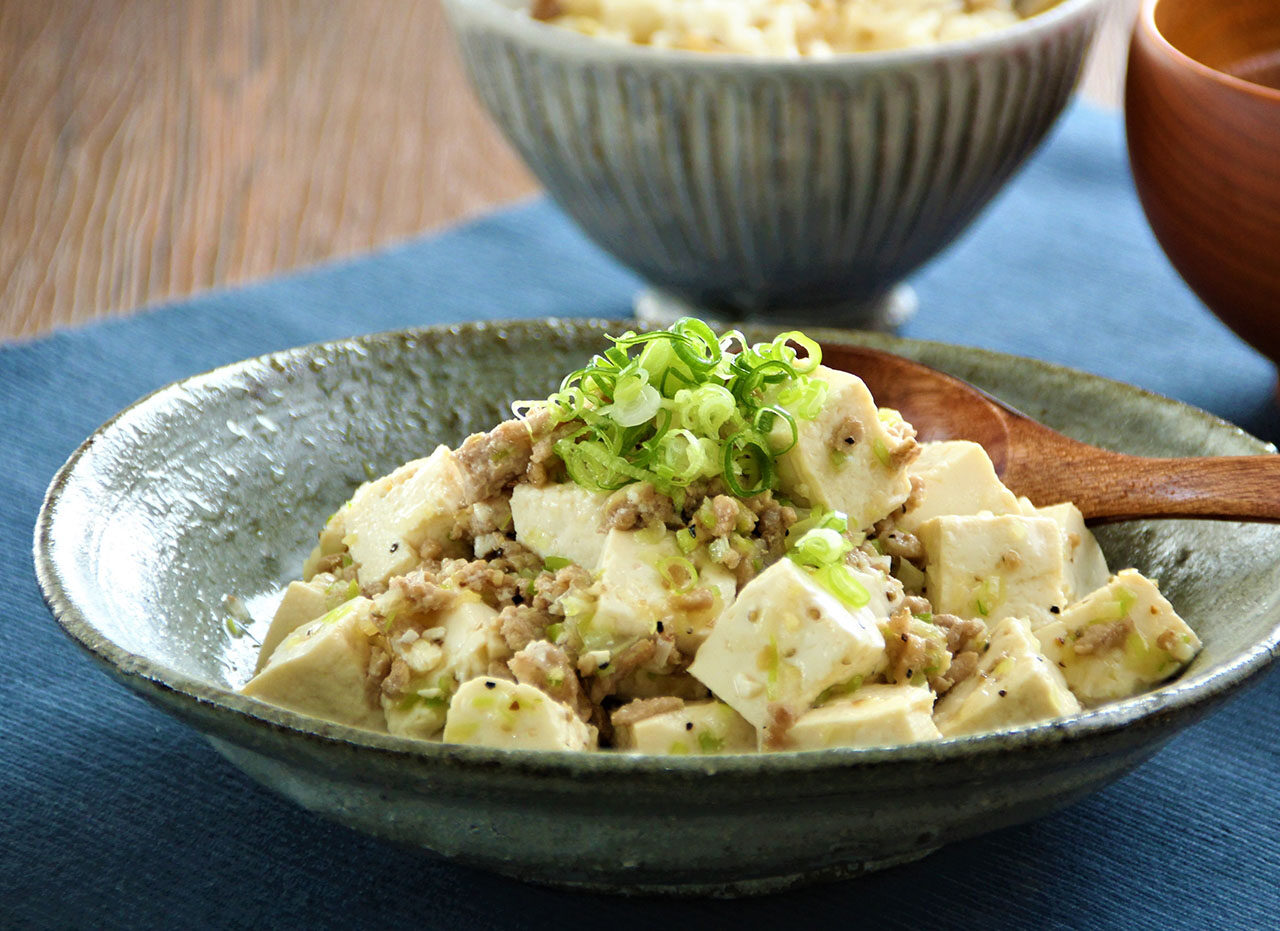 シャンタンで塩麻婆豆腐