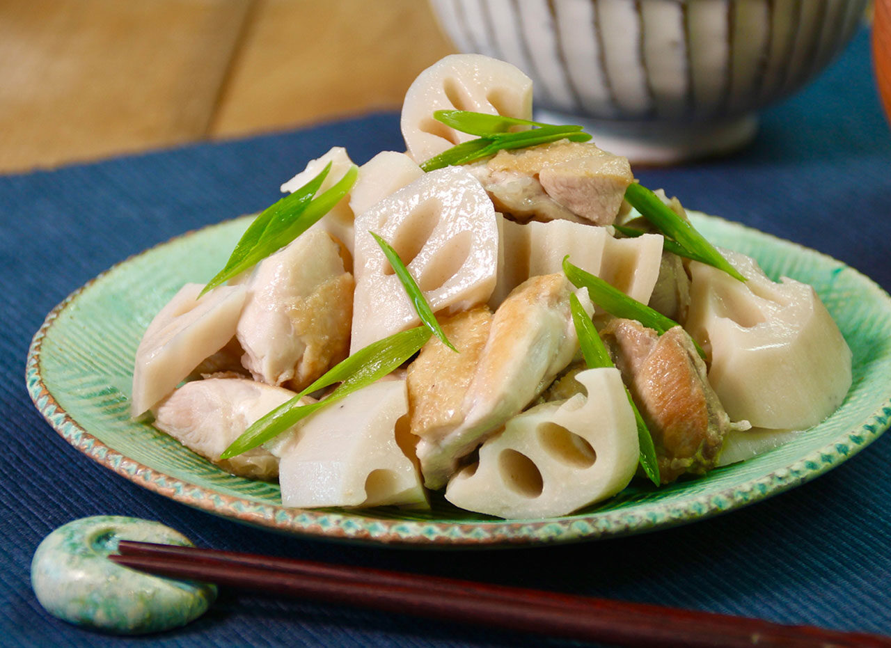 鶏肉とれんこんの炒め煮