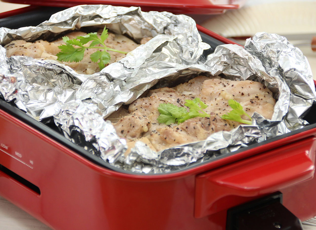 鶏のホイル焼き（ホットプレート）