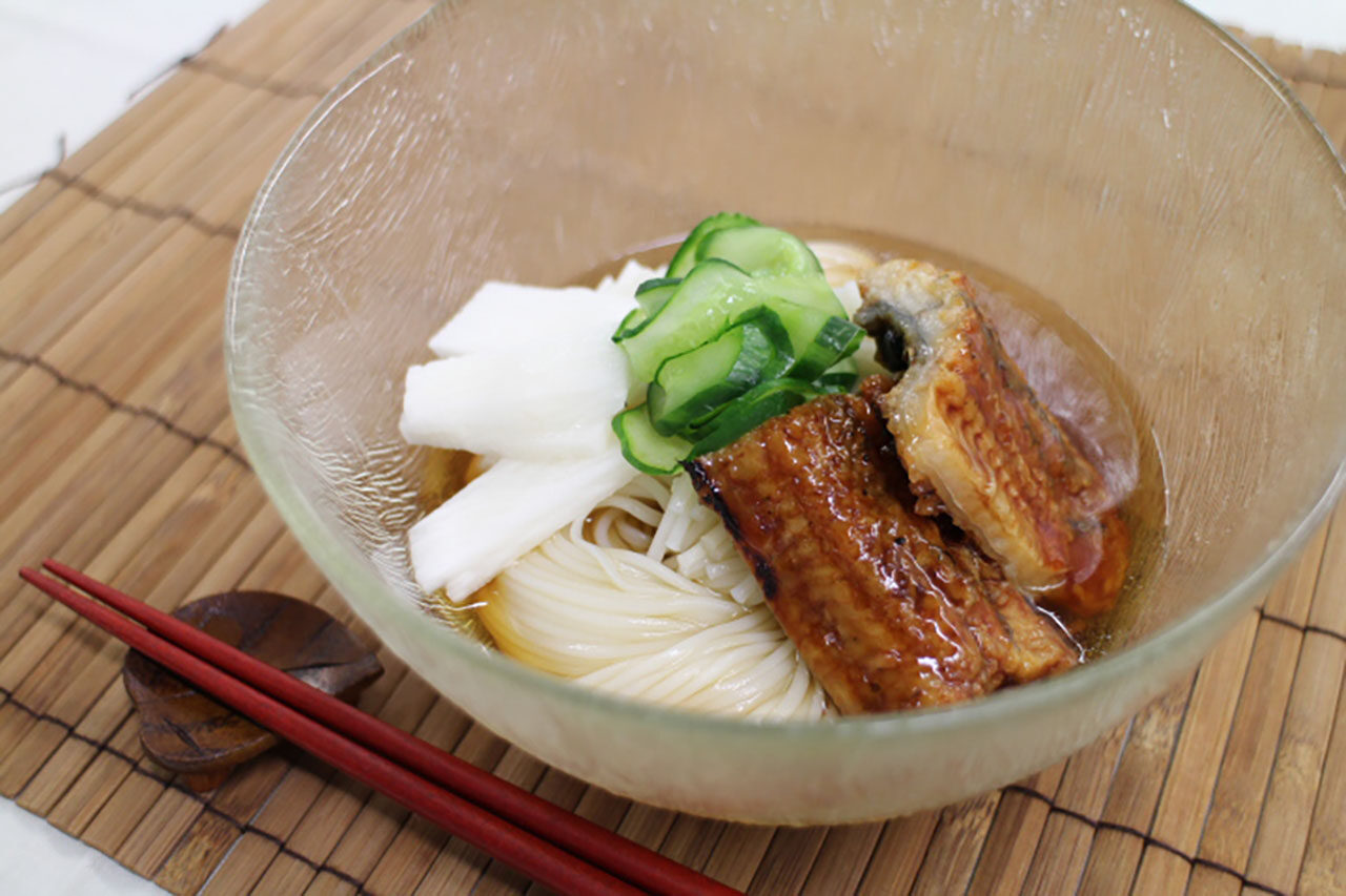 長芋とうなぎのそうめん