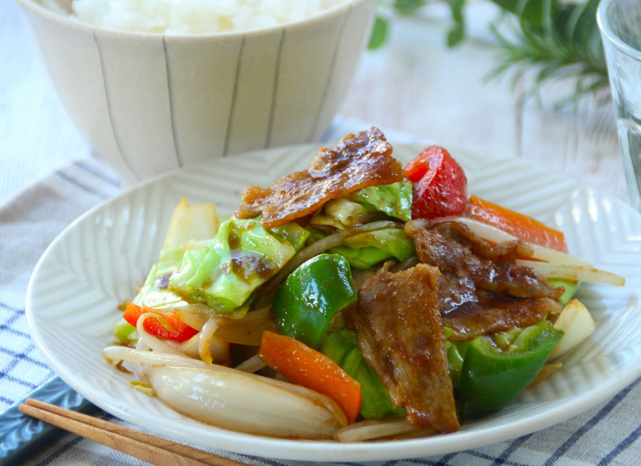 野菜炒め（焼肉のたれ）